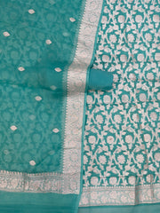 Khaddi Georgette Banarasi Dress material - The Handlooms