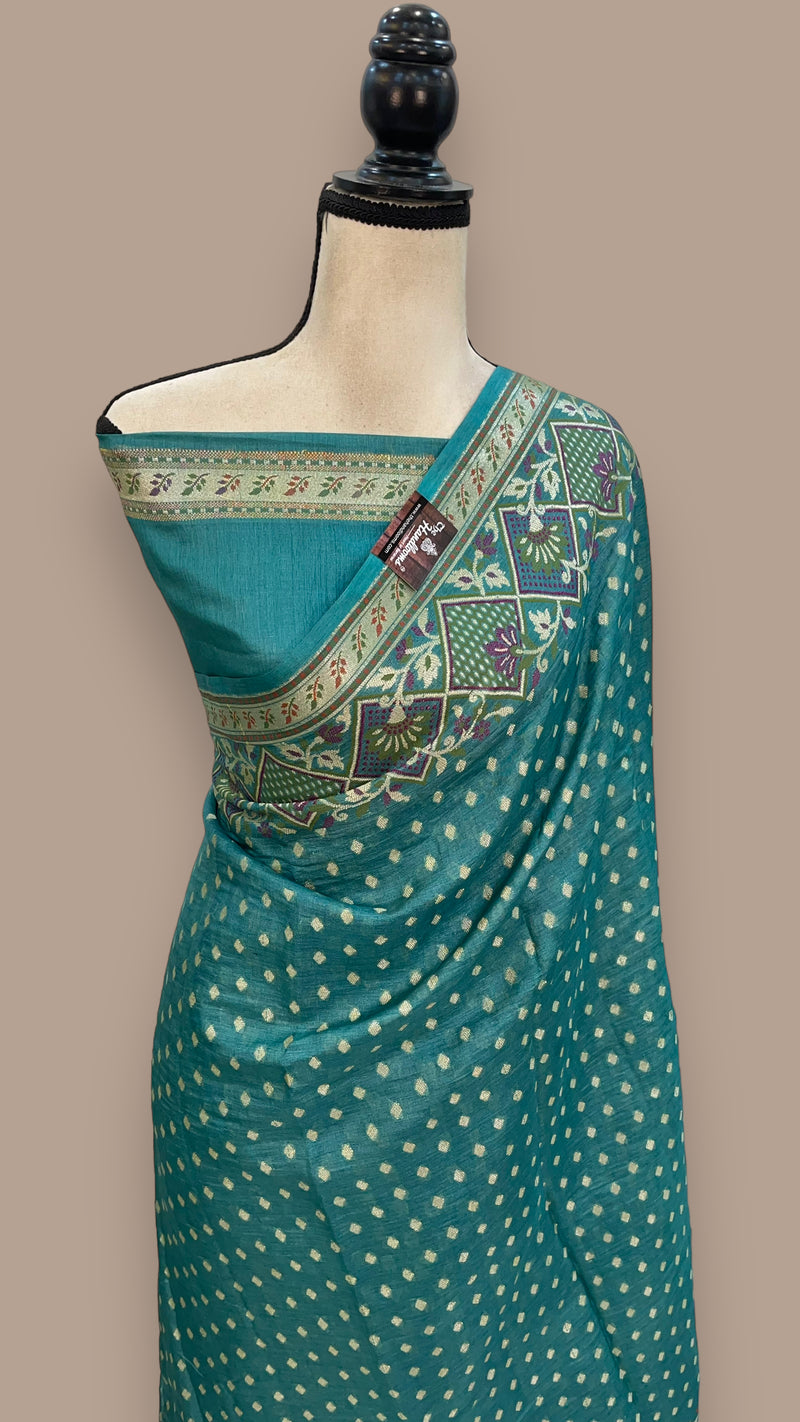 Pure Tussar Silk Handloom Banarasi Saree - The Handlooms