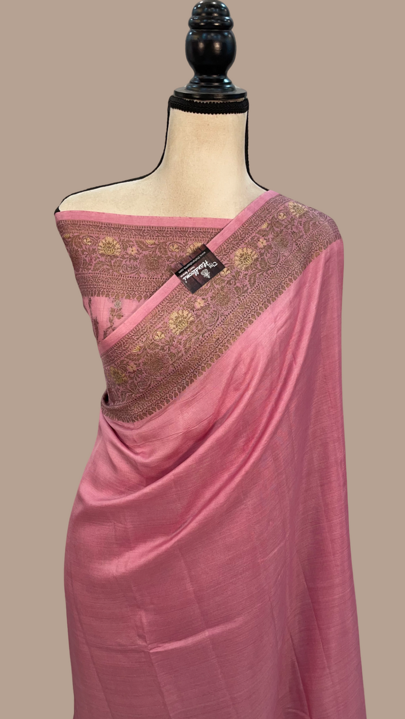Pure Butter Crepe Banarasi Saree - The Handlooms