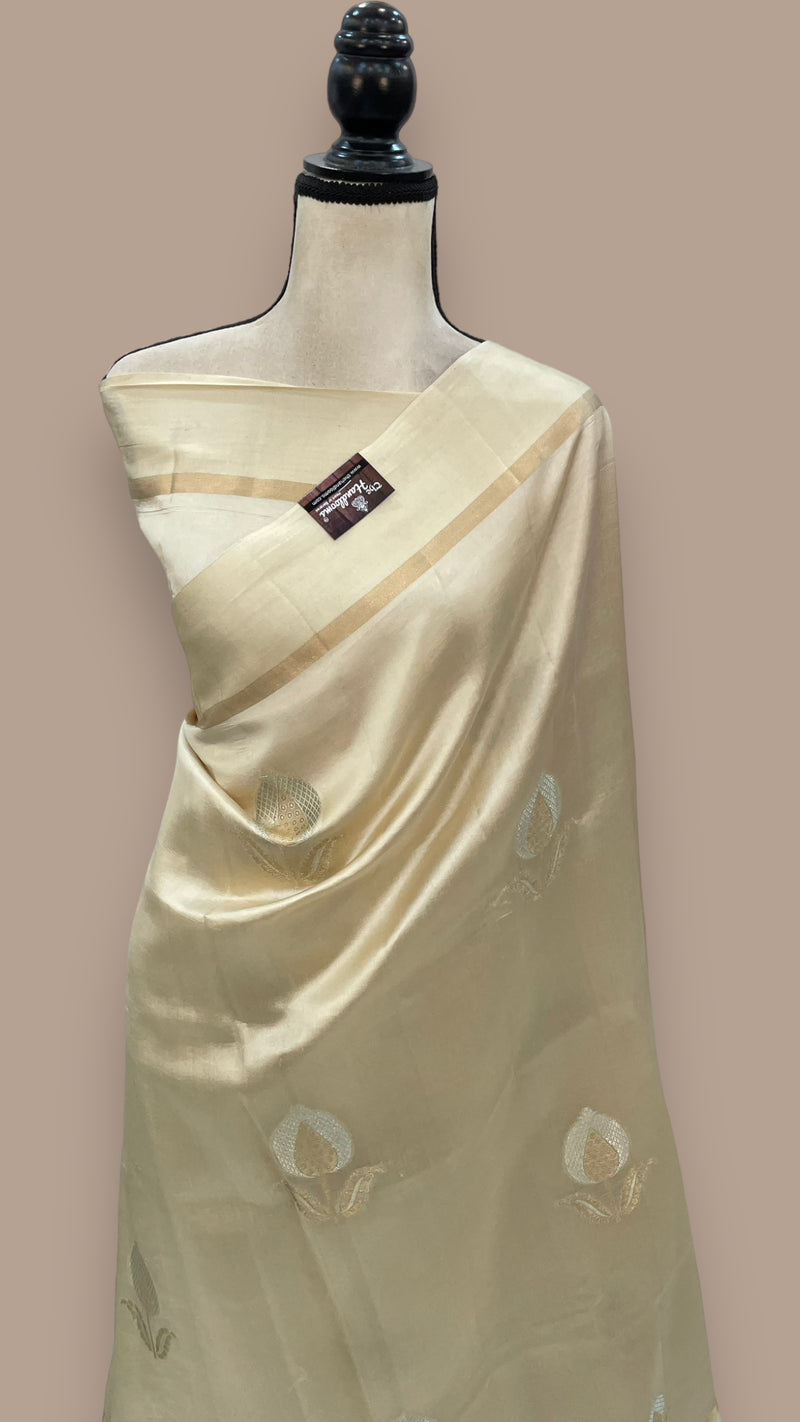Pure Mango Silk Banarasi Handloom Saree - The Handlooms