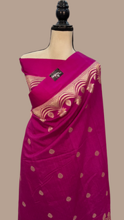 Pure Moonga Khaddi Handloom Banarasi Saree - The Handlooms