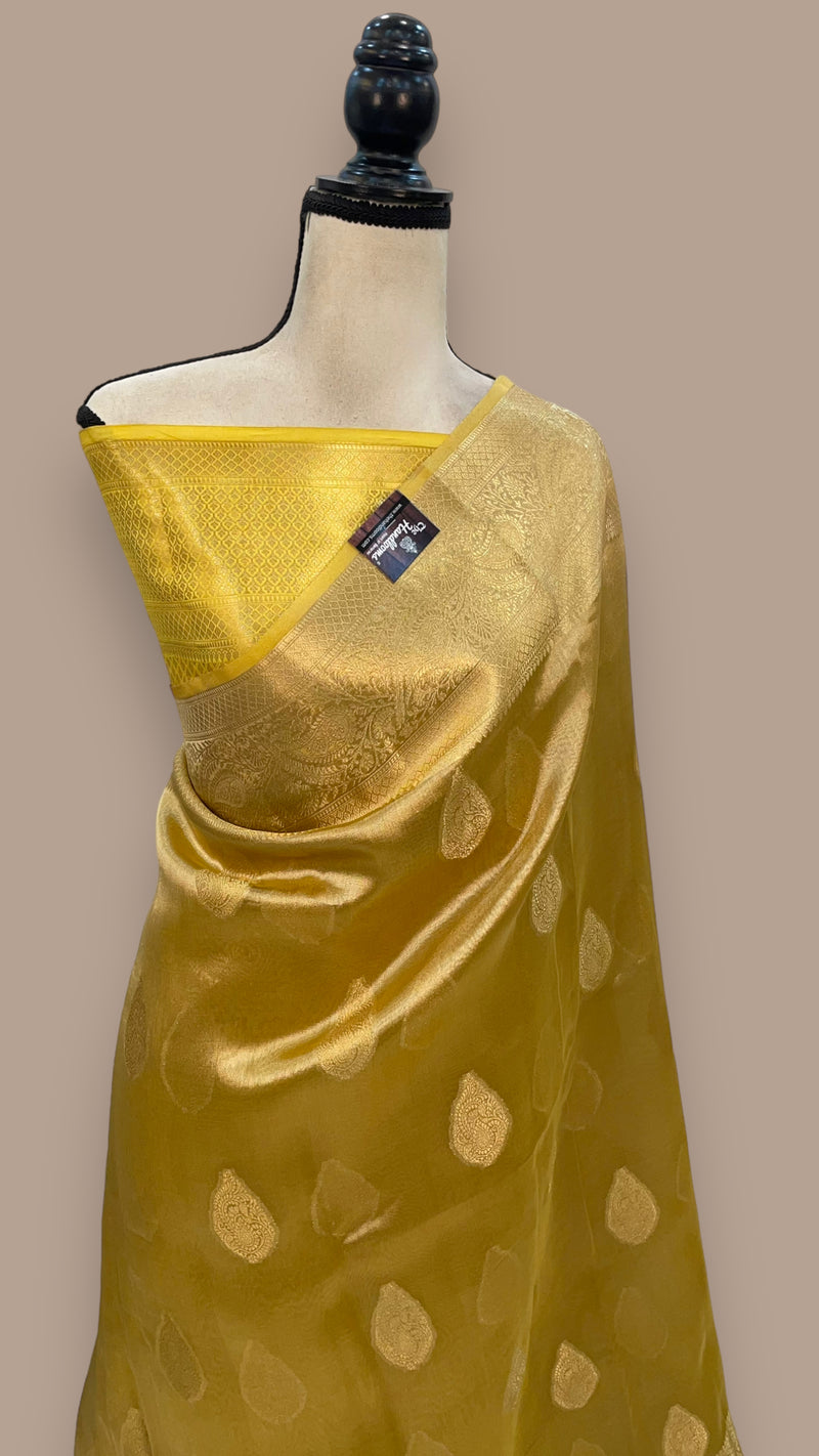 Pure Kora Tissue Handloom Banarasi Saree - The Handlooms