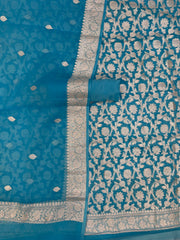 Khaddi Georgette Banarasi Dress material - The Handlooms