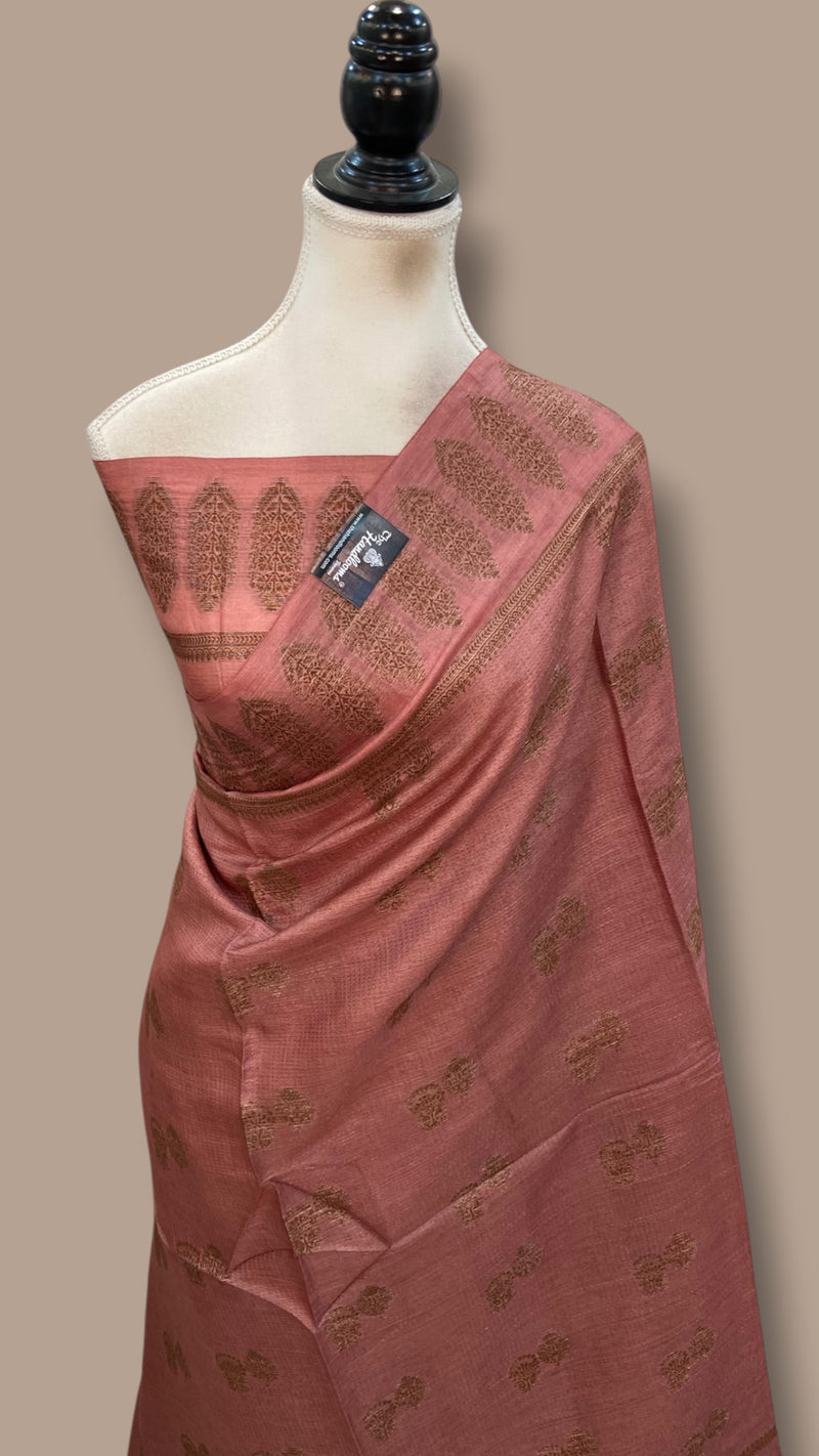 Pure Tussar Silk Handloom Banarasi Saree
