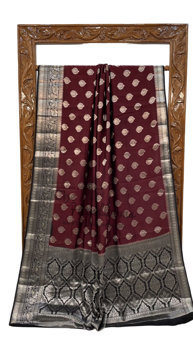 Pure Chiniya Silk Handloom Banarasi Saree - The Handlooms