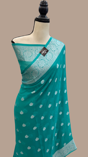 Pure Chiffon Khaddi Banarasi Saree - The Handlooms