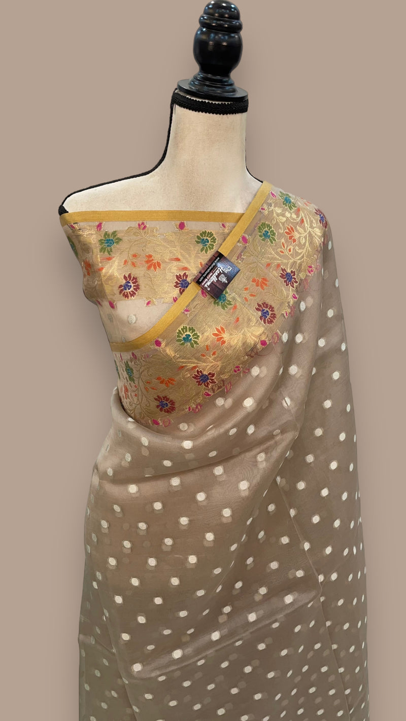 Pure Kora Handloom Banarasi Saree - The Handlooms