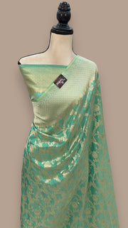 Pure Katan Silk Banarasi Handloom Saree - All Over Jaal Work - The Handlooms
