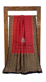 Khaddi Georgette Handloom Banarasi Saree -  Antique zari - The Handlooms