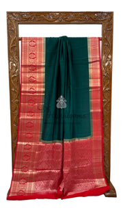 Pure Chiniya Silk Khaddi Handloom Banarasi Saree - The Handlooms