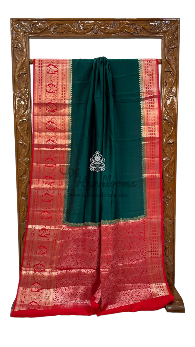 Pure Chiniya Silk Khaddi Handloom Banarasi Saree - The Handlooms