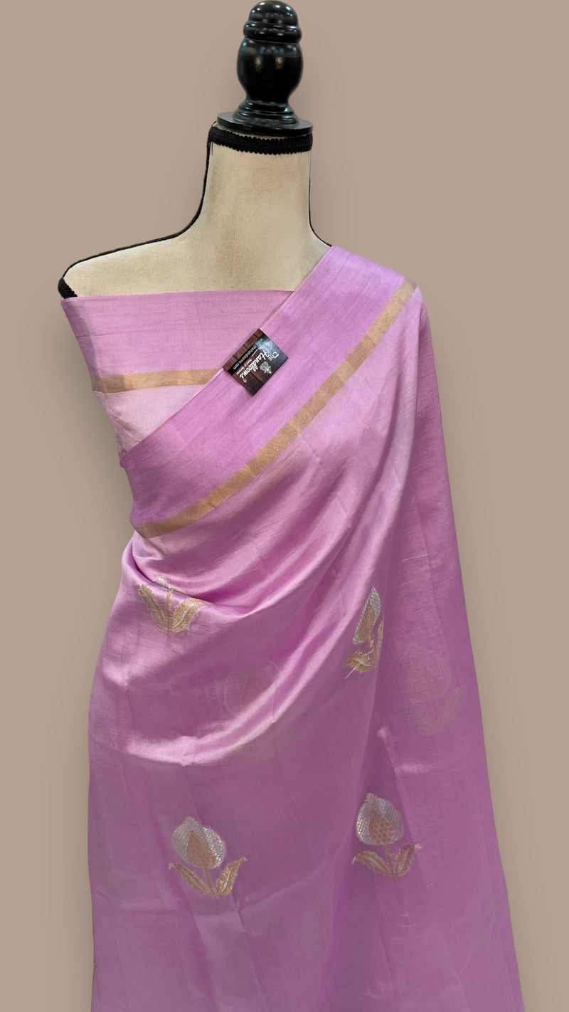 Pure Mango Silk Banarasi Handloom Saree - The Handlooms
