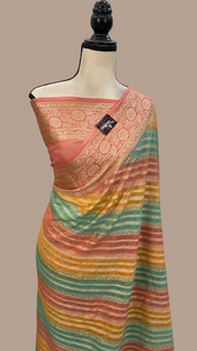 Pure Chiffon Khaddi Banarasi Saree - The Handlooms