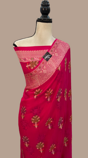 Pure Chiffon Khaddi Banarasi Saree - The Handlooms