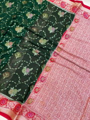 Pure Chiffon Khaddi Banarasi Saree - The Handlooms