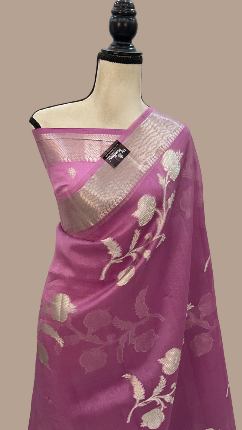 Mauvee Pure Kora Handloom Banarasi Saree - The Handlooms