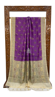 Pure Butter Crepe Banarasi Saree - The Handlooms