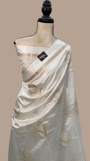 Pure Mango Silk Banarasi Handloom Saree - The Handlooms
