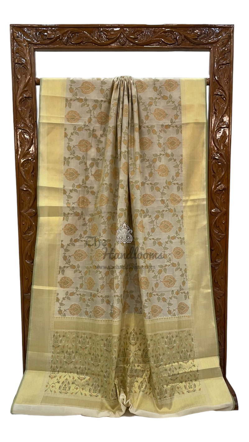 Pure Cotton Banarasi Handloom Saree - The Handlooms
