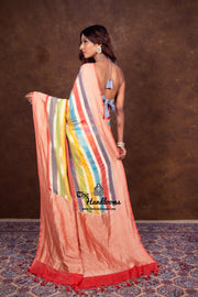 Rangkat Pure Khaddi Georgette Handloom Banarasi Saree - The Handlooms