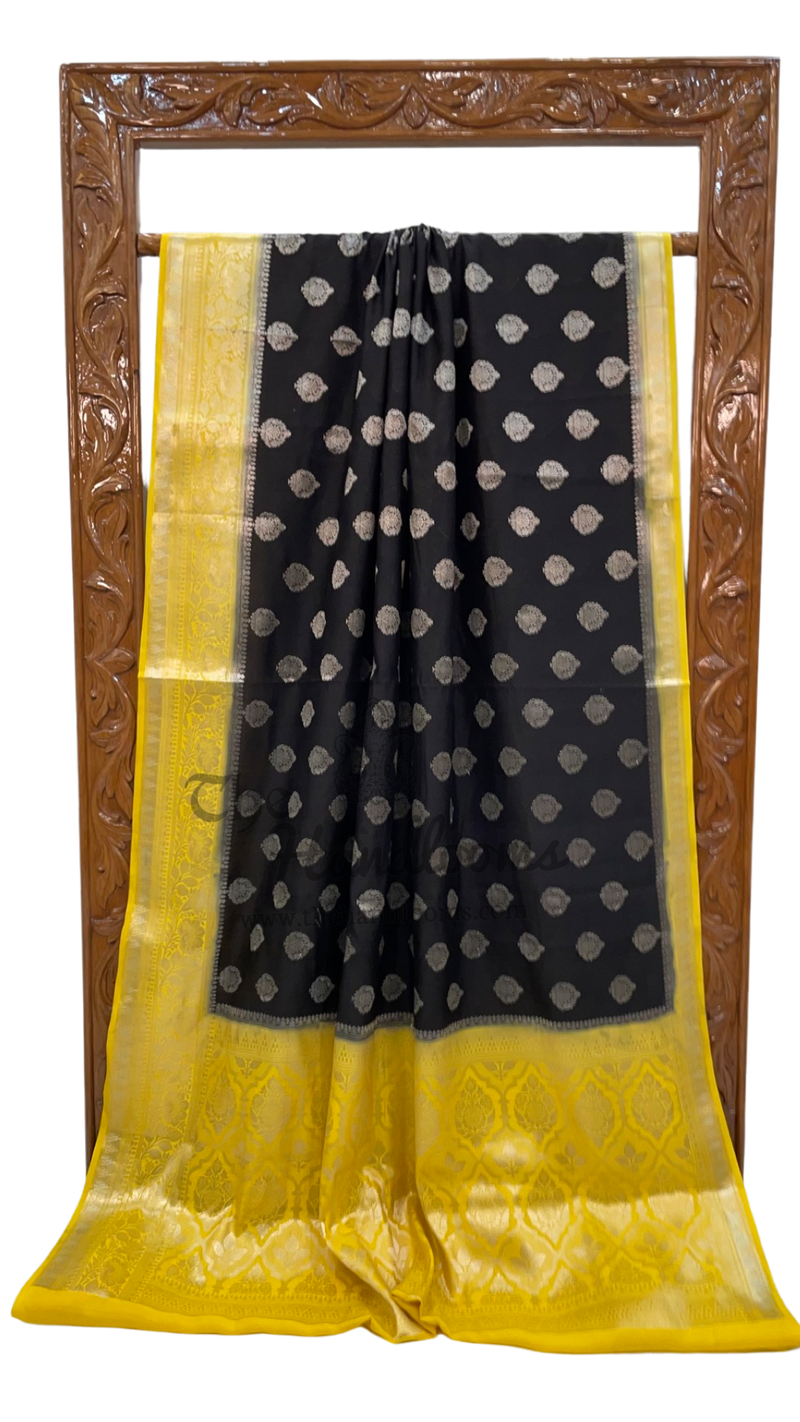 Pure Chiniya Silk Handloom Banarasi Saree - The Handlooms