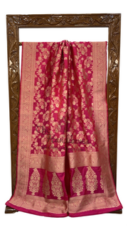 Pure Katan Silk Banarasi Handloom Saree - All over jaal work - The Handlooms