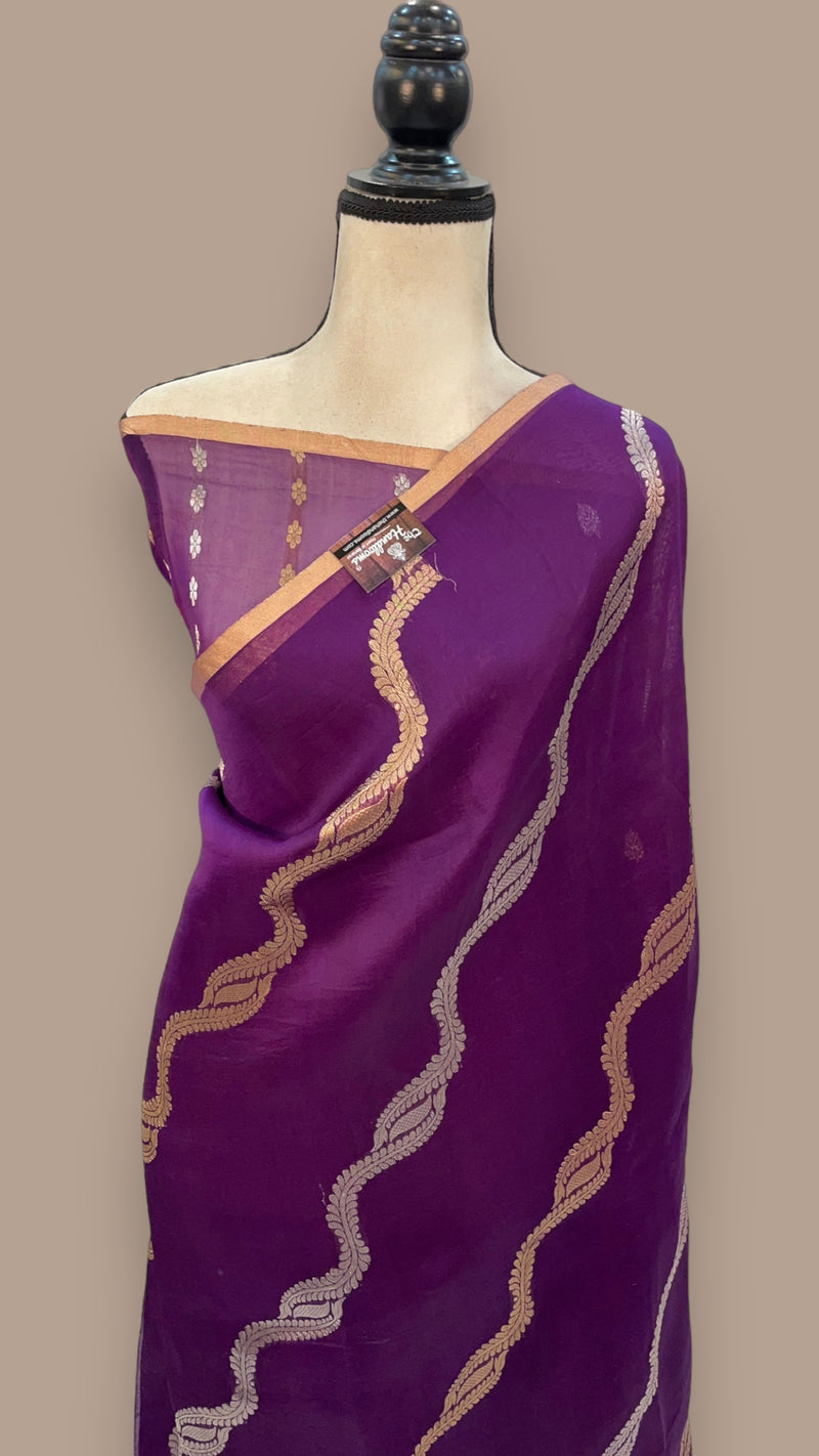 Pure Kora Handloom Banarasi Saree - The Handlooms