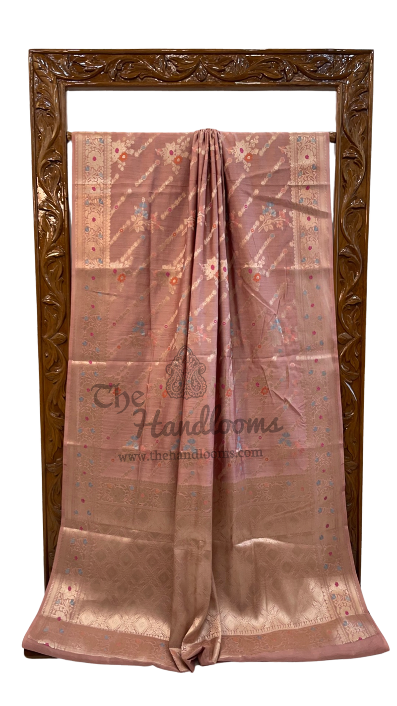 Pure Chiniya Silk Handloom Banarasi Saree - The Handlooms