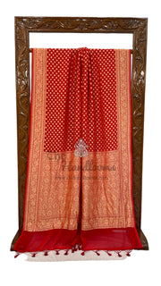 Khaddi Georgette Banarasi Saree - Gold zari - The Handlooms