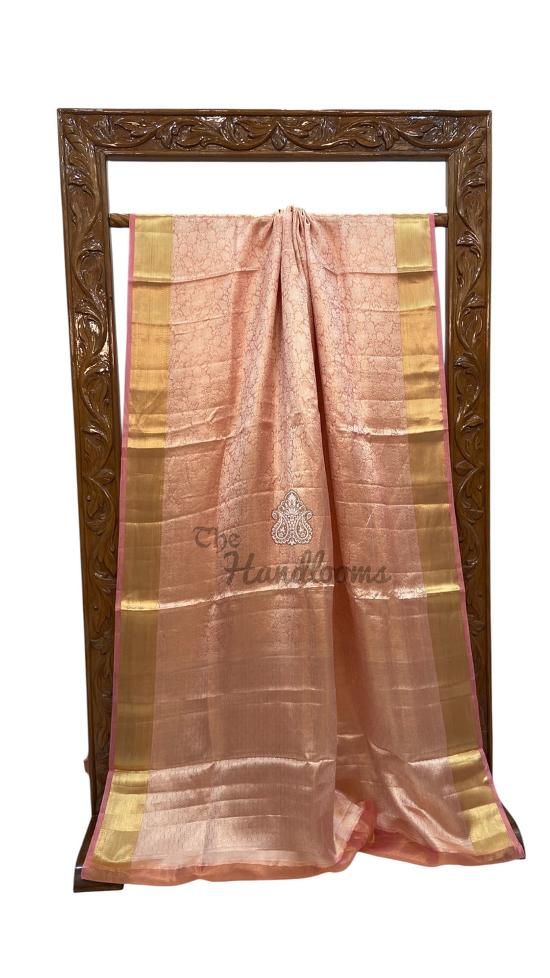 Pure Kora Tissue Tanchui Handloom Banarasi Saree
