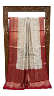 Pure Mango Silk Banarasi Handloom Saree - The Handlooms