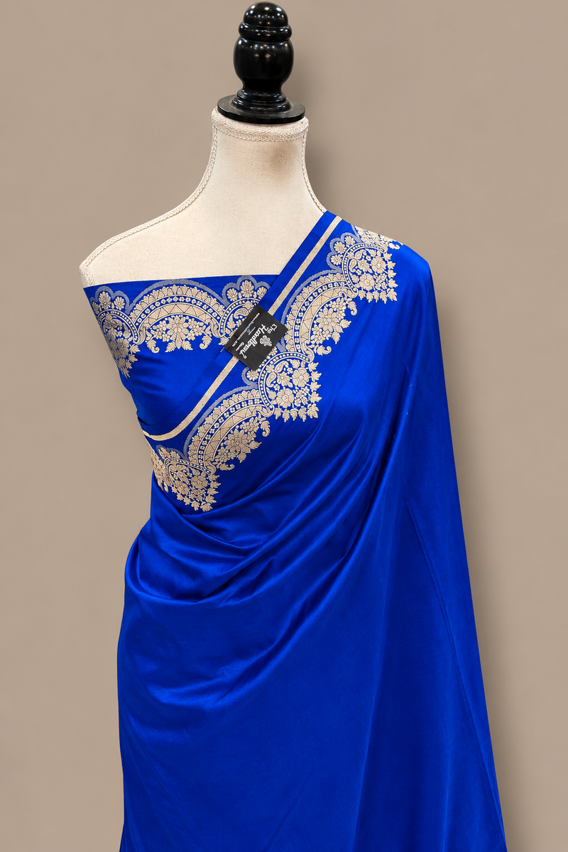 Pure Katan Silk Banarasi Handloom Saree - Gold Zari
