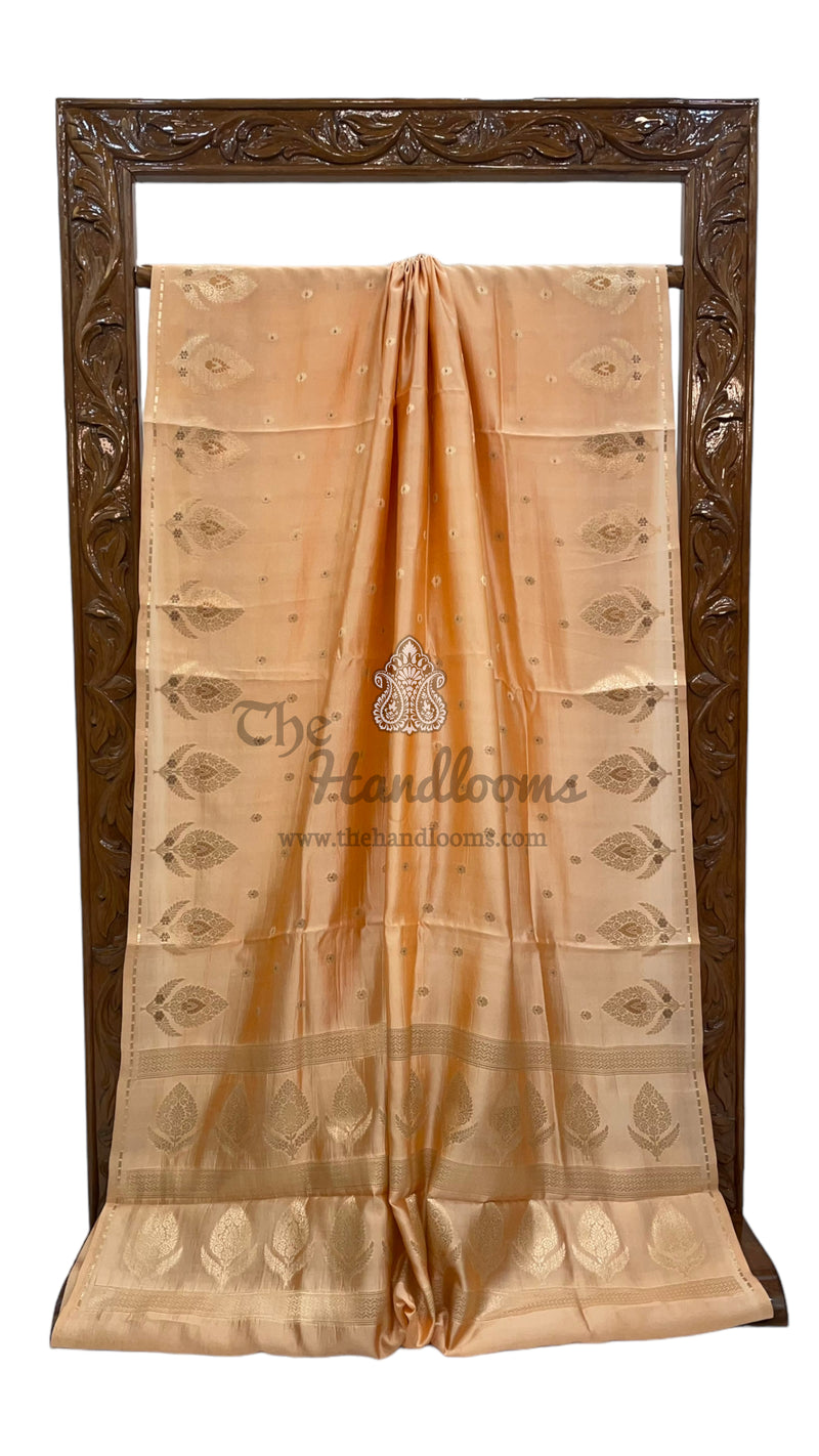 Pure Mango Silk Banarasi Handloom Saree - The Handlooms