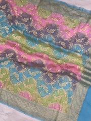 Rangkat Pure Khaddi Georgette Handloom Dupatta - The Handlooms