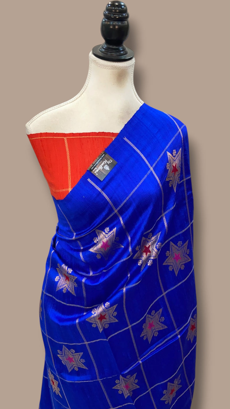 Pure Raw Silk Handloom Banarasi Saree