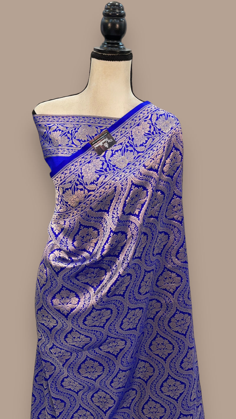 Pure Katan Silk Banarasi Handloom Saree - Tanchui Brocade - The Handlooms