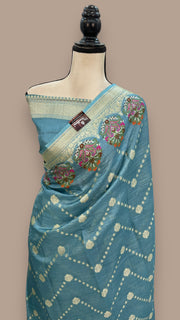 Pure Tussar Silk Handloom Banarasi Saree - The Handlooms