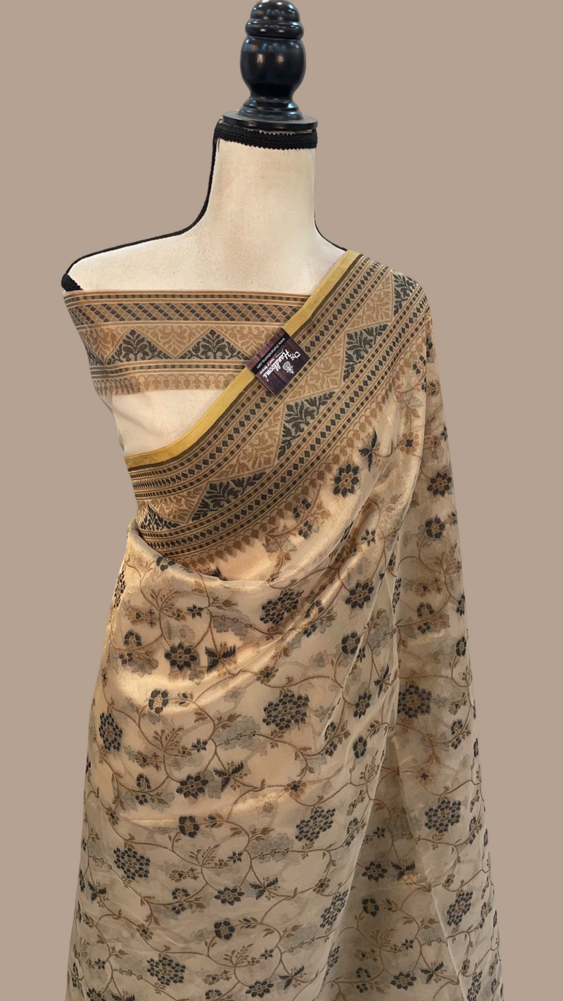 Pure Kora Tissue Handloom Banarasi Saree - The Handlooms