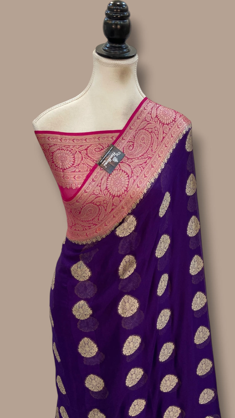 Pure Chiffon Khaddi Banarasi Saree