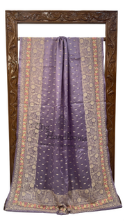Tussar Silk Handloom Banarasi Saree With Chikankari - The Handlooms