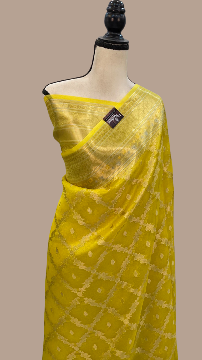 Pure Kora Handloom Banarasi Saree - The Handlooms