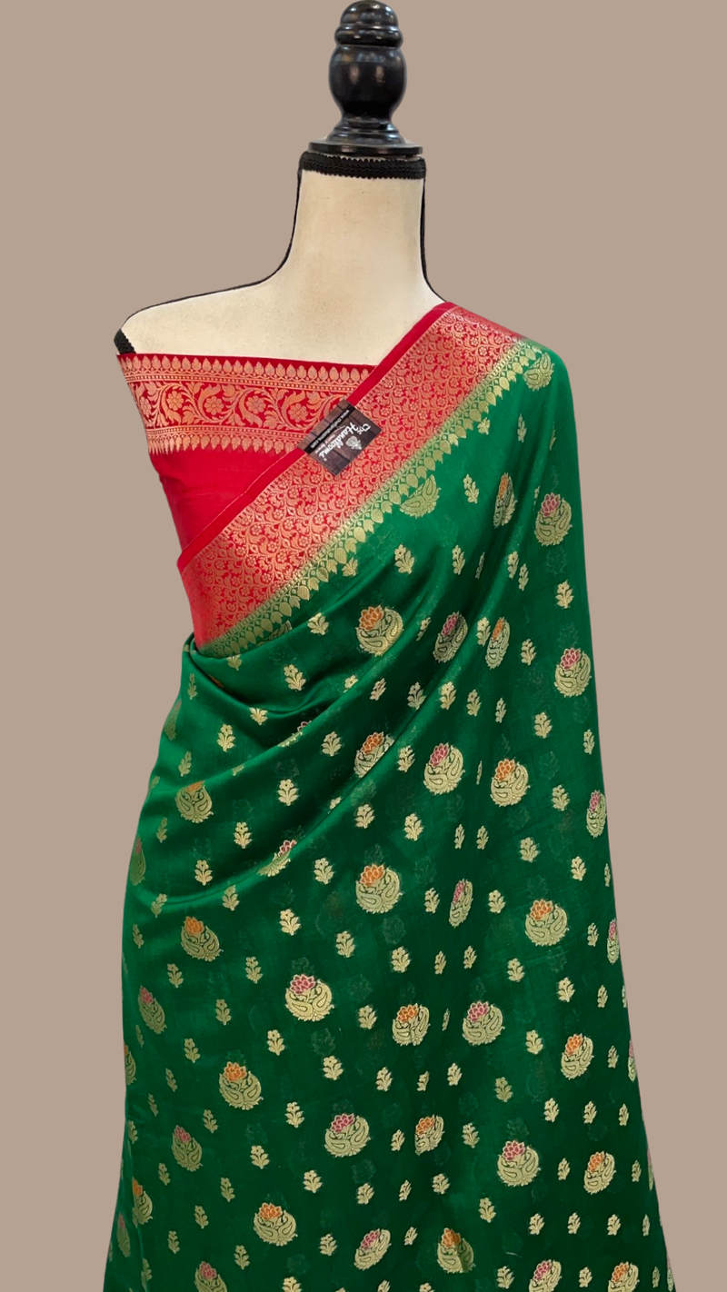 Pure Chiniya Silk Handloom Banarasi Saree - The Handlooms