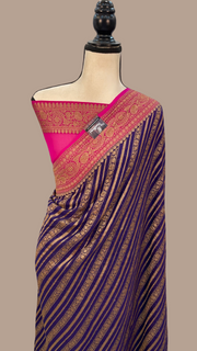 Khaddi Georgette Banarasi Saree -  Antique zari - The Handlooms