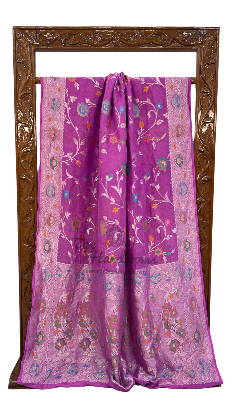 Tussar Georgette Handloom Banarasi Saree - The Handlooms