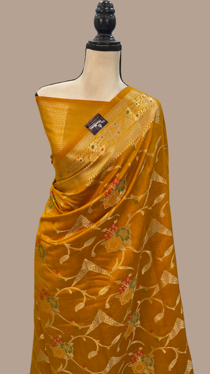 Pure Chiniya Silk Handloom Banarasi Saree - The Handlooms