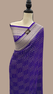 Khaddi Georgette Handloom Banarasi Saree - The Handlooms
