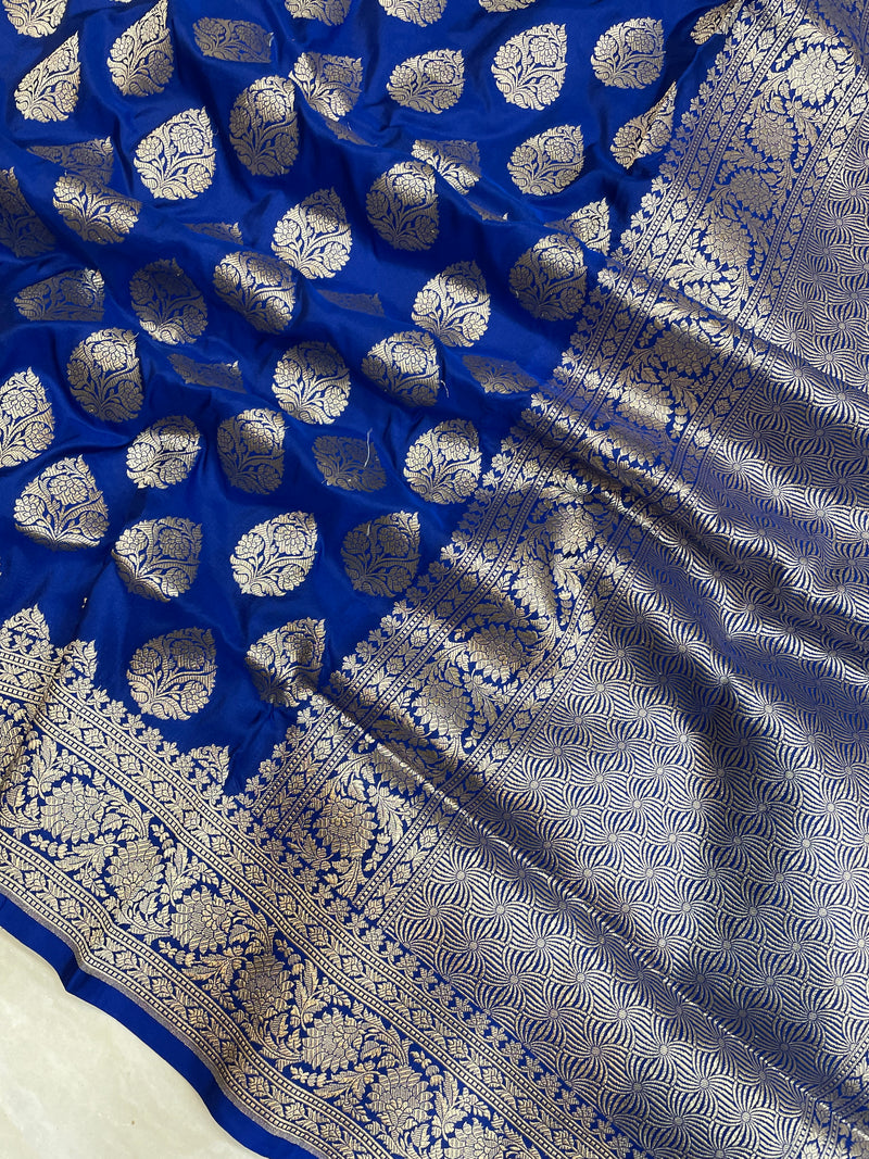 Pure Katan Silk Banarasi Handloom Saree - All Over Jaal Work - The Handlooms