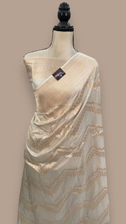 Pure Katan Silk Banarasi Handloom Saree - All over Jaal work - The Handlooms