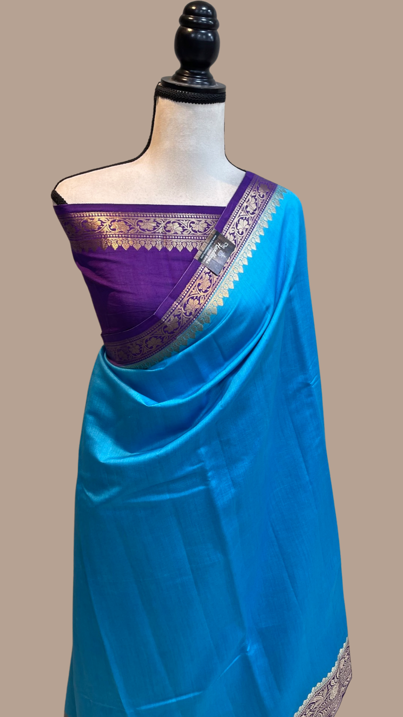 Pure Chiniya Silk Khaddi Handloom Banarasi Saree - The Handlooms