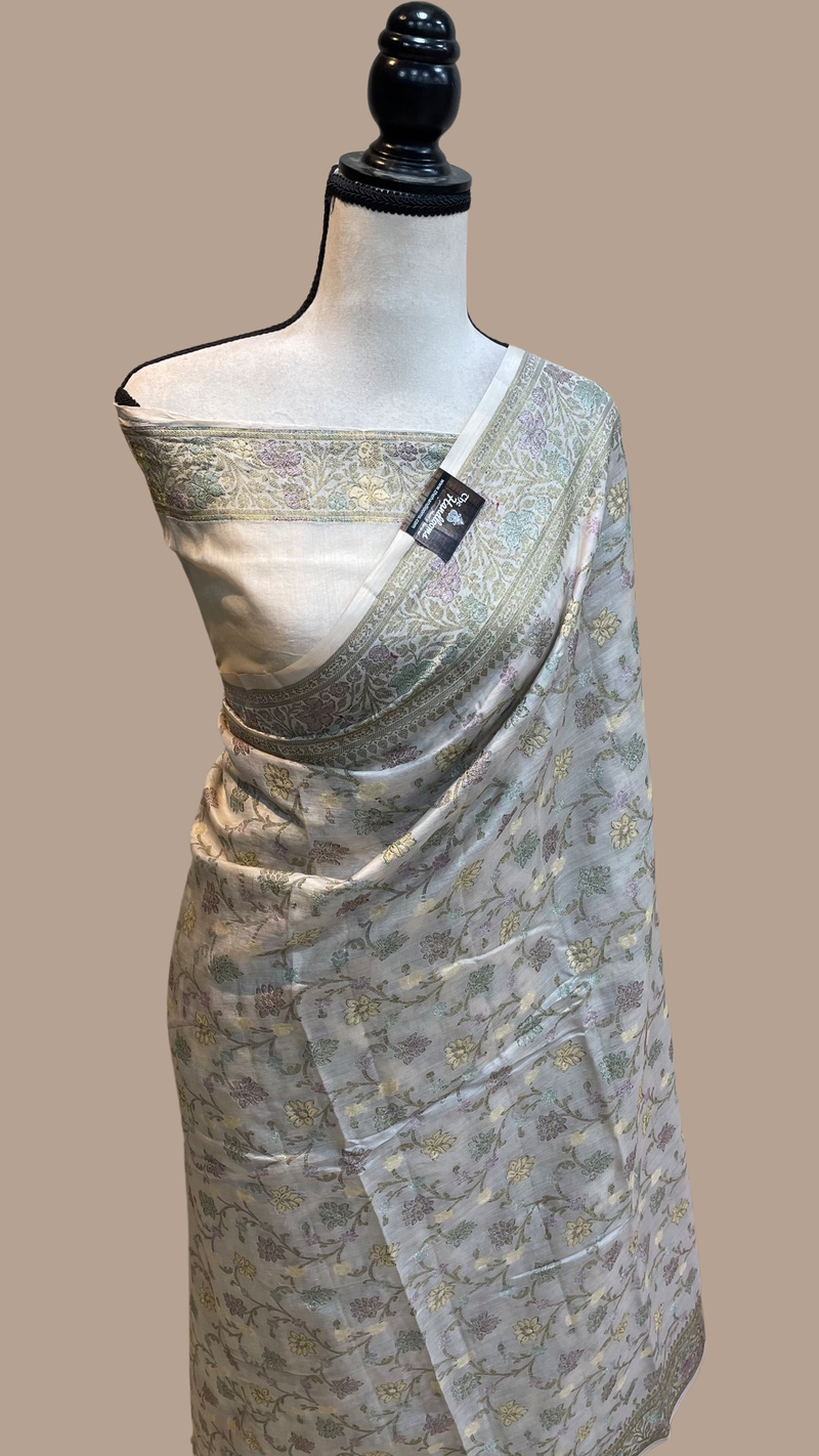 Pure Butter Crepe Banarasi Saree - The Handlooms